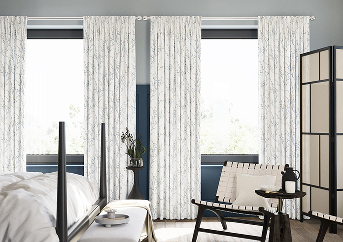 Laura Ashley Pussy Willow, Off White/Seaspray - Made to Measure Curtains - Image 3